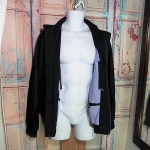 BROOKS BROTHERS MEN'S 346 COTTON, FRONT ZIP JACKET LOTS OF POCKETS
